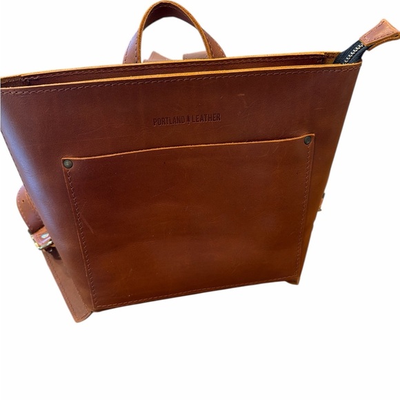 Portland Leather Goods Brown Leather Backpack purse, ONE OF A KIND - Picture 1 of 8